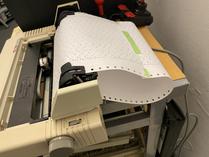 Dot matrix printer with infinite paper